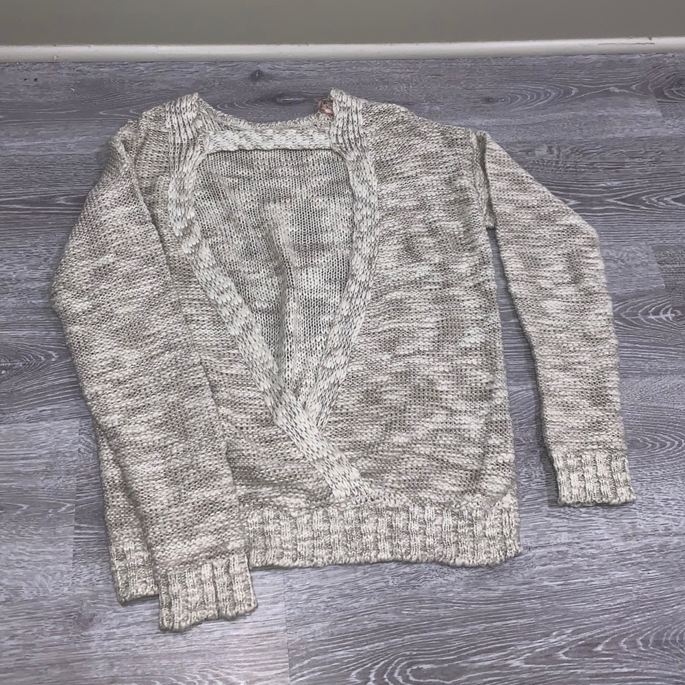 tan sweater